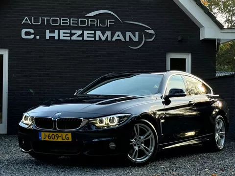 BMW 4-serie Gran Coup&eacute; 418i 1e eigenaar BTW M PAKKET AUTOMAAT DEALEROH CARBONZWART LED XENON ALCANTARA ORIGINEEL !